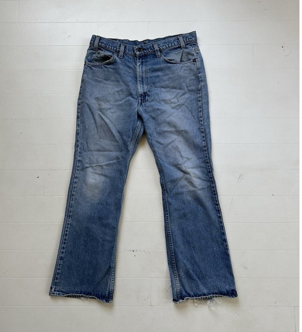 Vintage Orange Tab Levis Denim Jeans 505 34 X 30
